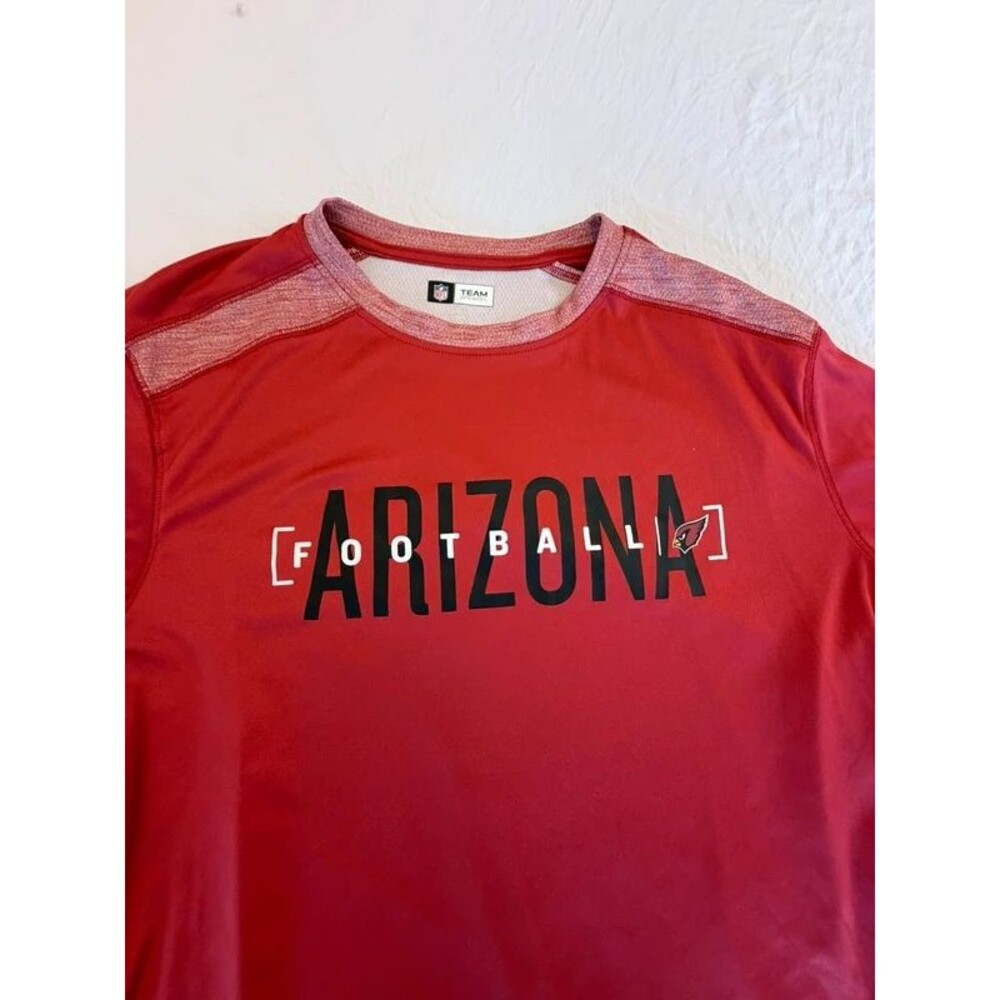 NFL Team Apparel Mens Size L Red Arizona Cardinals Football Performance T Shirt